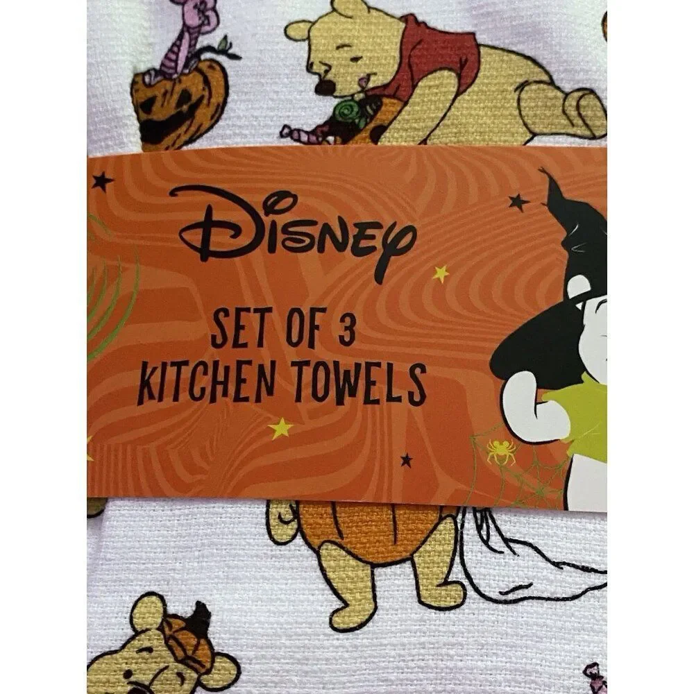 3 Pack Disney Winnie The Pooh Halloween Costumes Kitchen Towels‎ 16 X 26” NEW